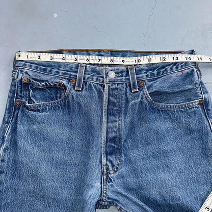 Levis 501 Vintage 90s USA XX Straight Leg Jeans Blue Med Wash 32x36 Act 29x32