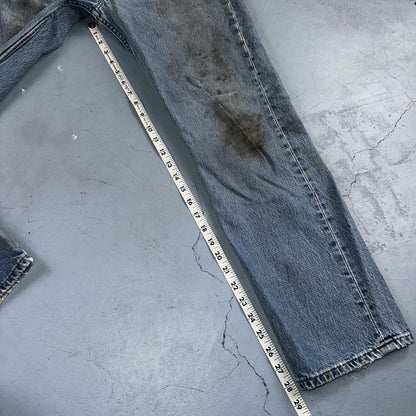 Levis 501 Vintage Y2K XX Straight Leg Jeans 90s Blue Light Wash 33x30 Act 32x28