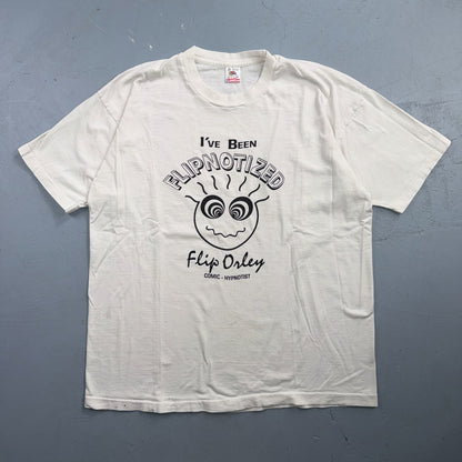 VTG Flip Orley I've Been Flipnotized Comic Hypnotist T Shirt Band USA 90s Music