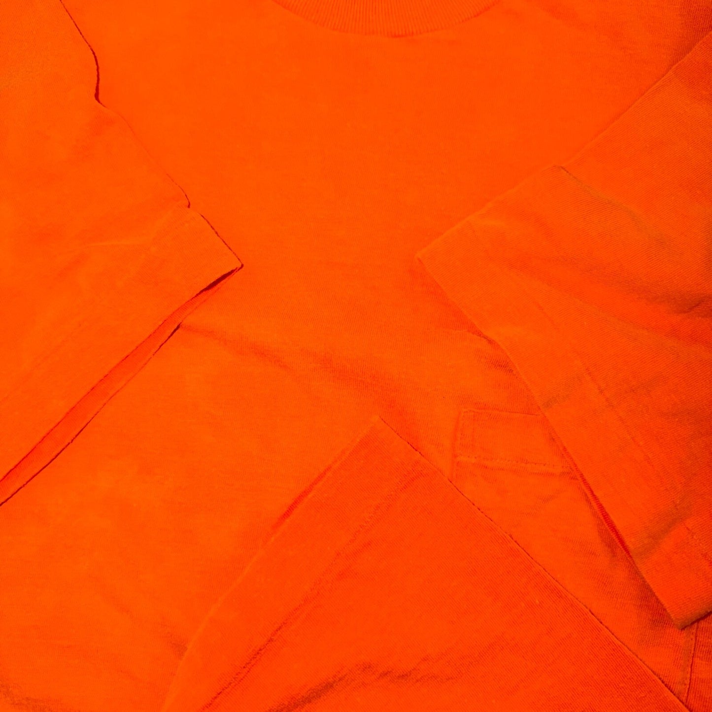 Penneys 1970s Single Stitch Pocket VTG T Shirt Towncraft 70s 60s Blank Orange XL