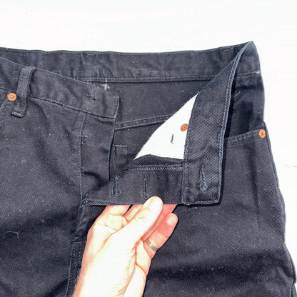 Levis 501 Vintage 90s USA XX Straight Leg Jeans Missing Buttons 31x32 Black
