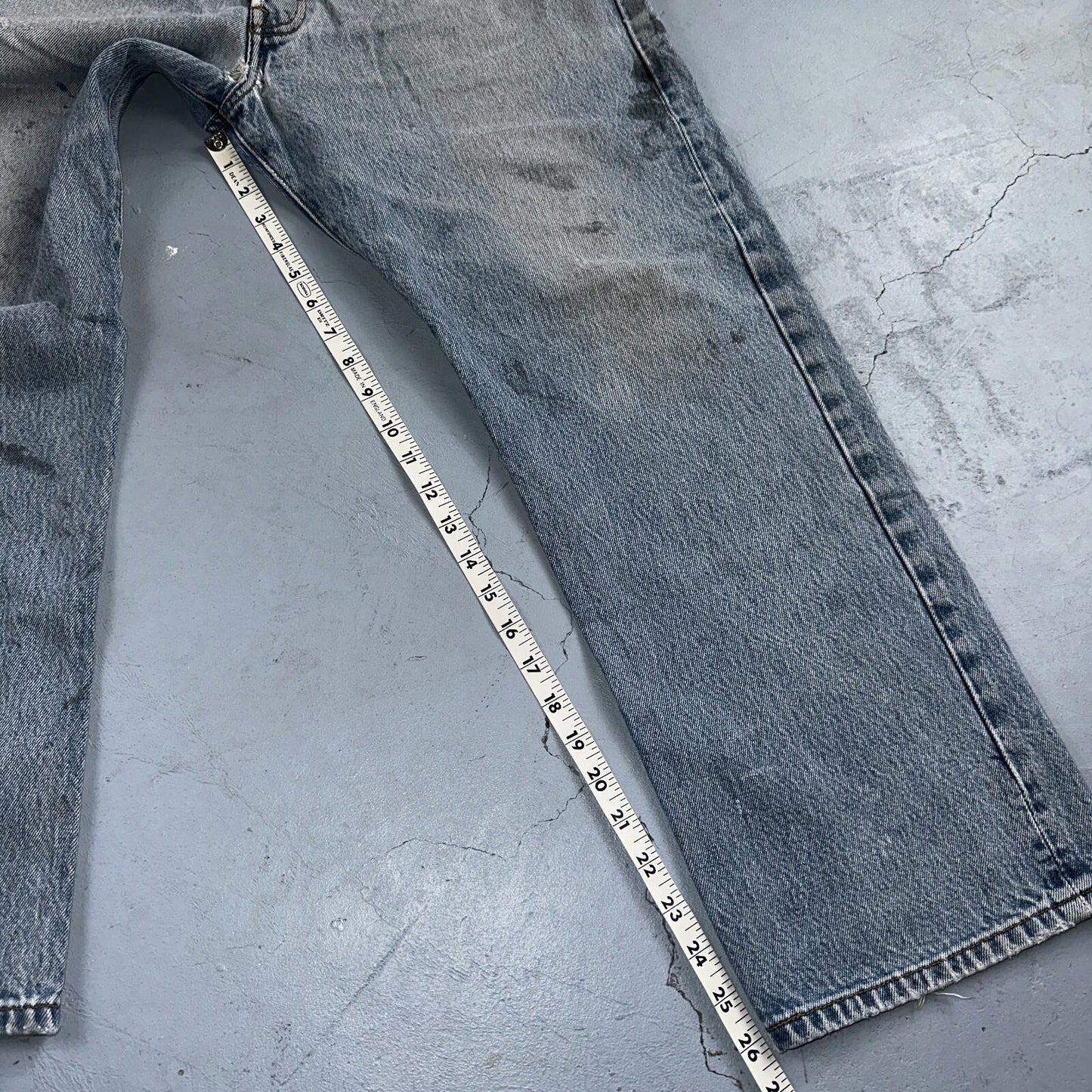 Levis 501 Vintage Y2K XX Straight Leg Jeans 90s Blue Light Wash 38x30 Act 35x26