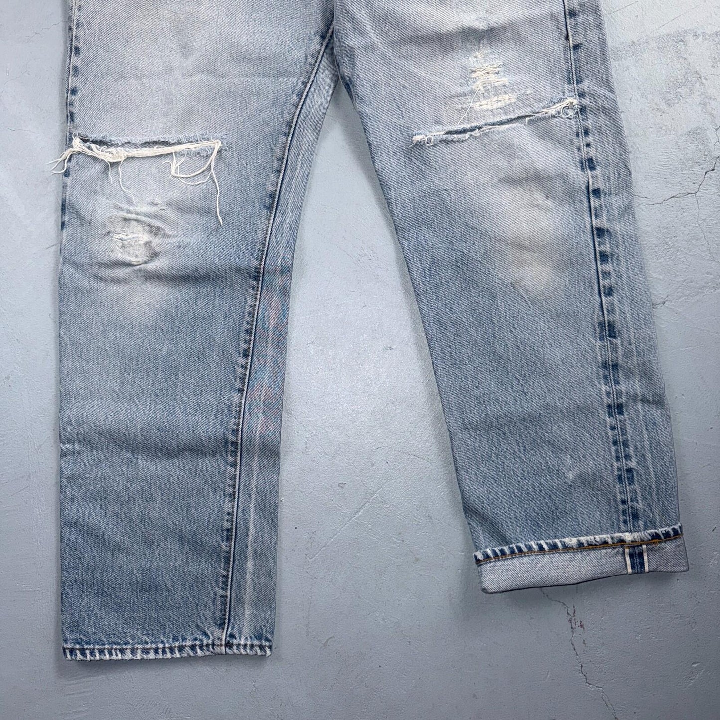 Levis 501 Vintage 80s Redline Selvedge USA XX Jeans Light Wash 36X30 Act 33X28