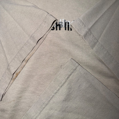 Nike VTG Y2K There Is No Finish Line Swoosh Running T Shirt Beige Distressed