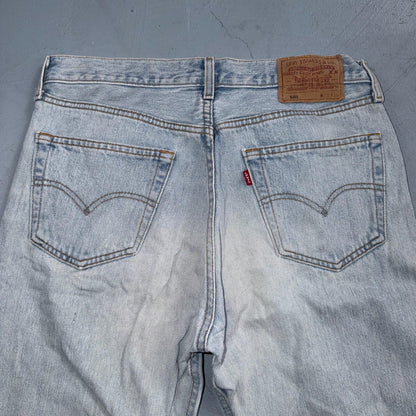 Levis 501 Vintage Y2K 90s XX Straight Leg Jeans Blue Light Wash 33x36 Act 31x32