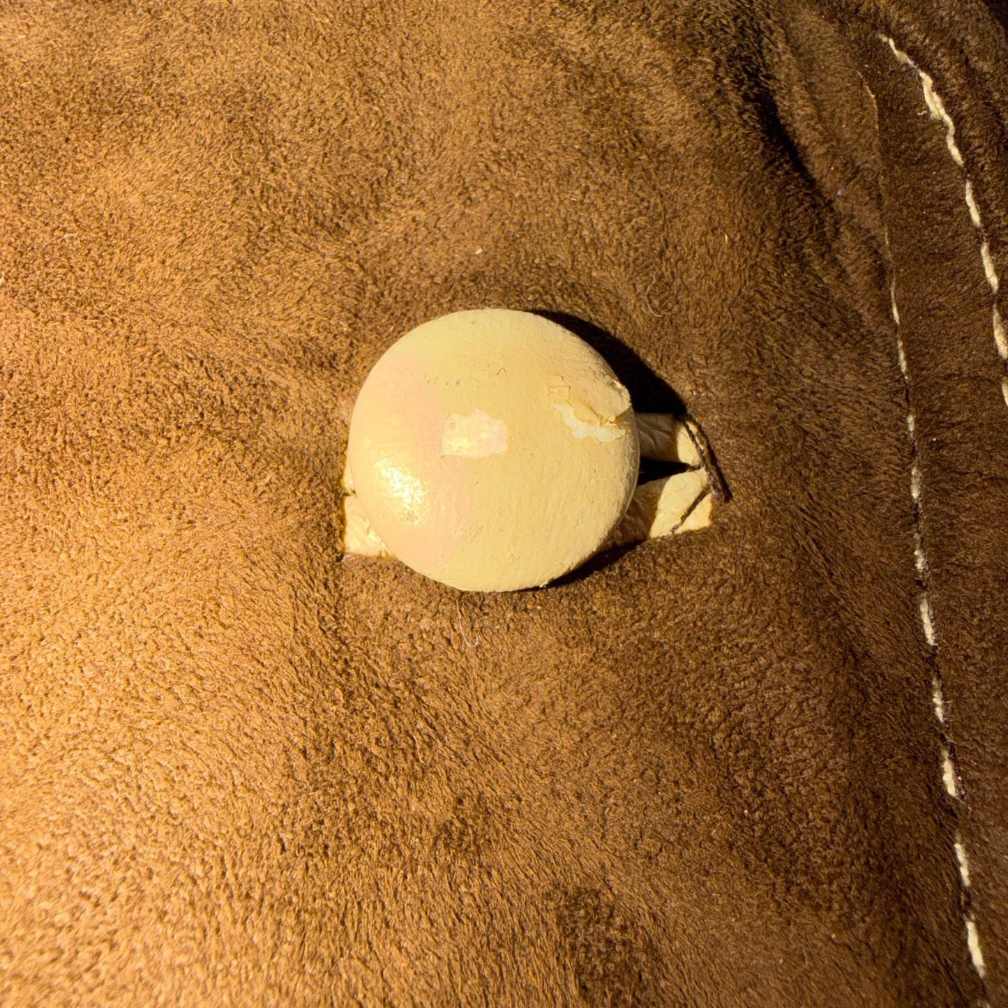 VTG Penneys 70s Suede Leather Button Up Jacket Brown Boho Hippie Western Sz 12