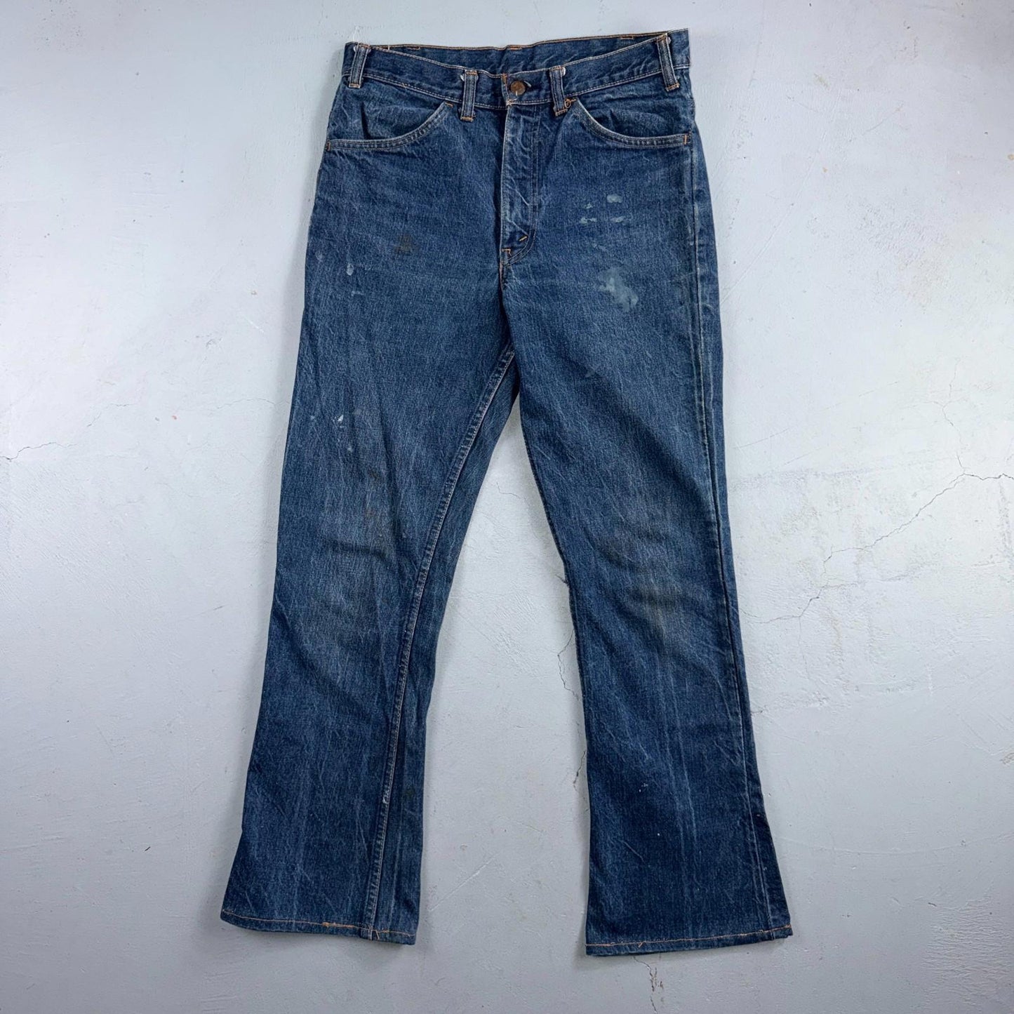 Levis Big E Vintage 60s Orange Tab 646 Bell Bottoms Denim Jeans Bootcut 31x29