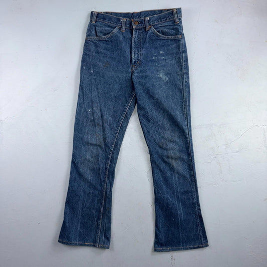 Levis Big E Vintage 60s Orange Tab 646 Bell Bottoms Denim Jeans Bootcut 31x29