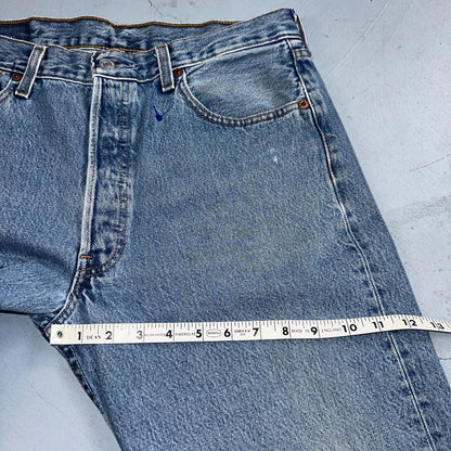 Levis 501 Vintage Y2K XX Straight Leg Jeans 90s Blue Light Wash 34x36 Act 32x34
