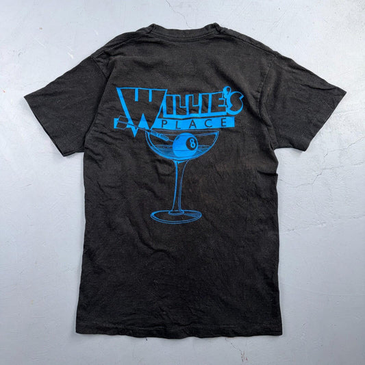 Willies Place VTG T Shirt Willie Nelson Music Band Bar Promo Rare 1980s Texas
