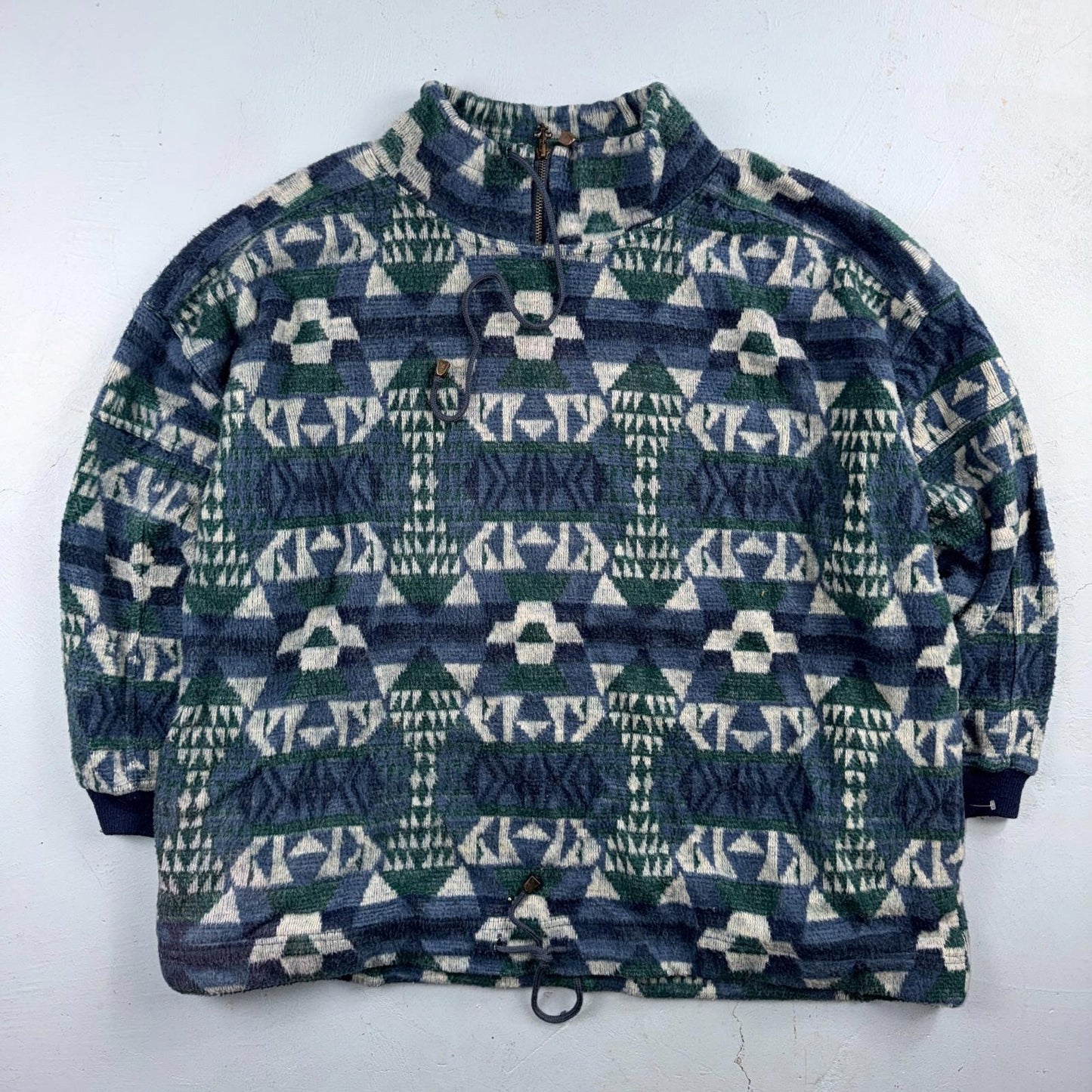 90s Venezia Vitale Sweater Women's 20 Long Sleeved Pullover Fleece Pattern Y2K