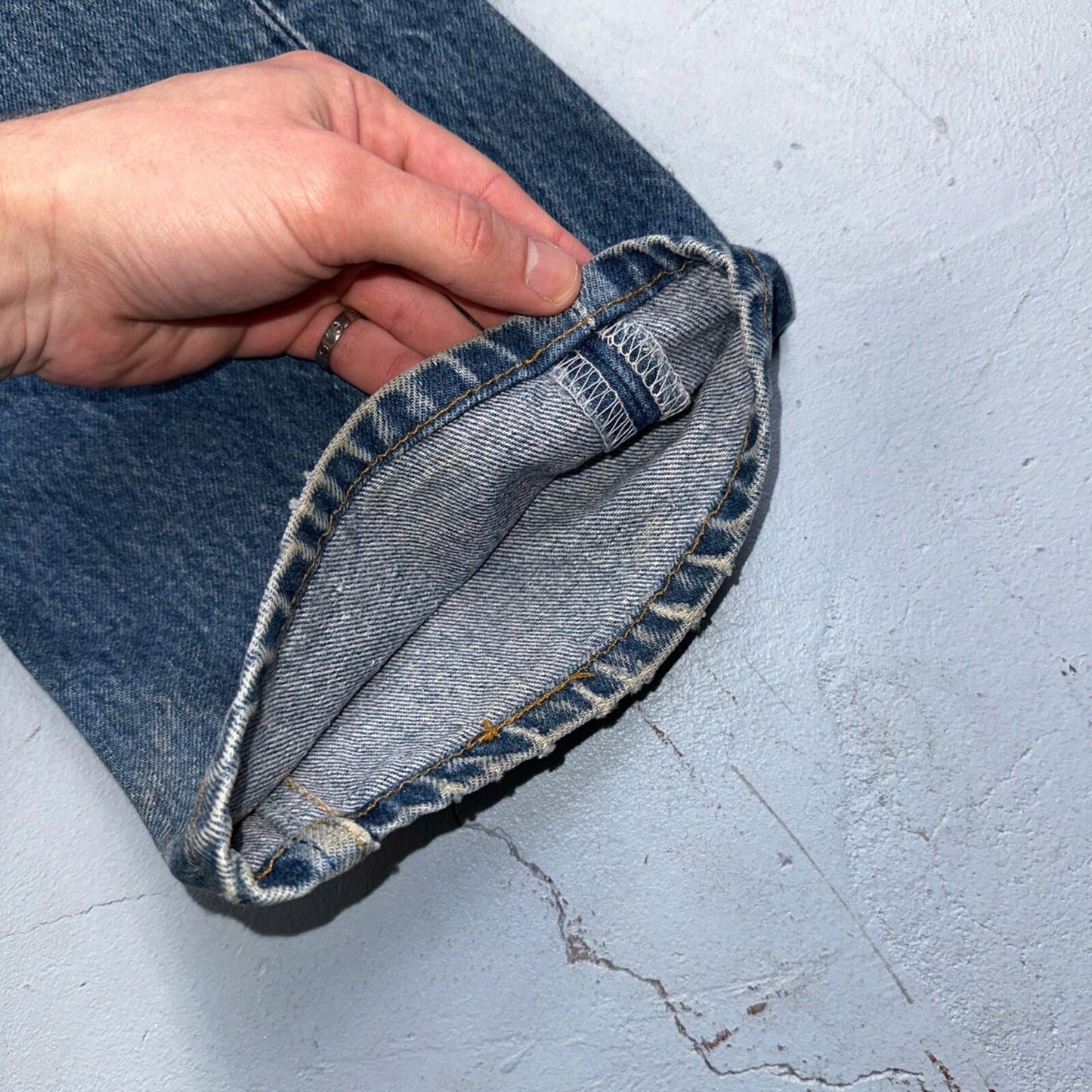 Levis 501 Vintage 90s USA XX Straight Leg Jeans Blue Med Wash 34x34 Act 31x30