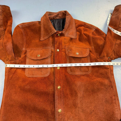 Buckboard Vintage Suede Leather Western Jacket Snap Buttons Men’s Size 44