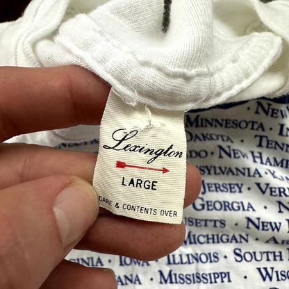 Oregon Trail West Map Vintage T Shirt Single Stitch State USA Cool 80s