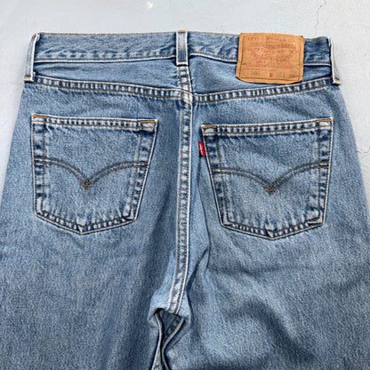 Levis 501 Vintage 90s Y2K XX Straight Leg Jeans Blue Light Wash 30x34 Act 28x32