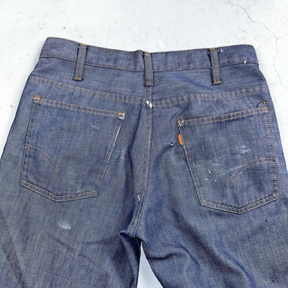 Levis 684 Orange Tab VTG Big Bell Dark Wash Bell Bottom Flare Jeans Sz 29x32
