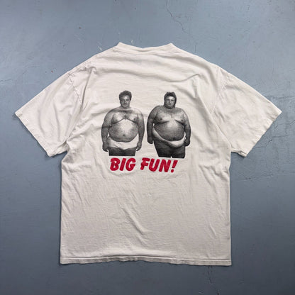 VTG Big Fun T Shirt Funny Photo Graphic Novelty Humor Tee 90s Mark Brian Oneita