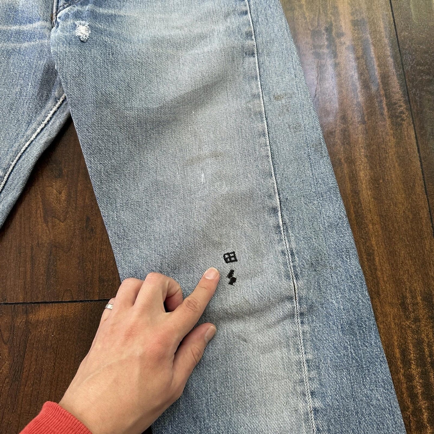 Levis Vintage 80s Redline Selvedge USA 501 XX Jeans 66 70s Light 30x33 Act 28x28