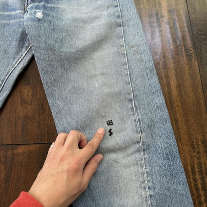 Levis Vintage 80s Redline Selvedge USA 501 XX Jeans 66 70s Light 30x33 Act 28x28
