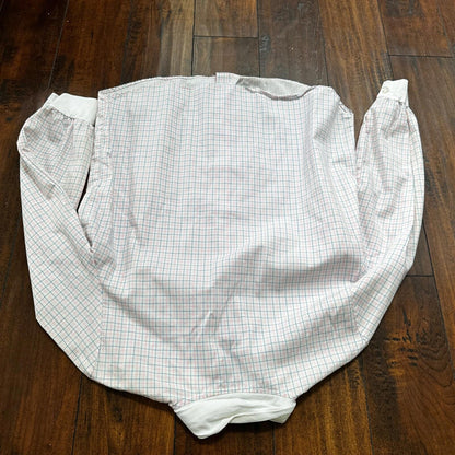 VTG 70s women's White Plaid Flannel Shirt Grunge Punk 40 Checkered jane hunt