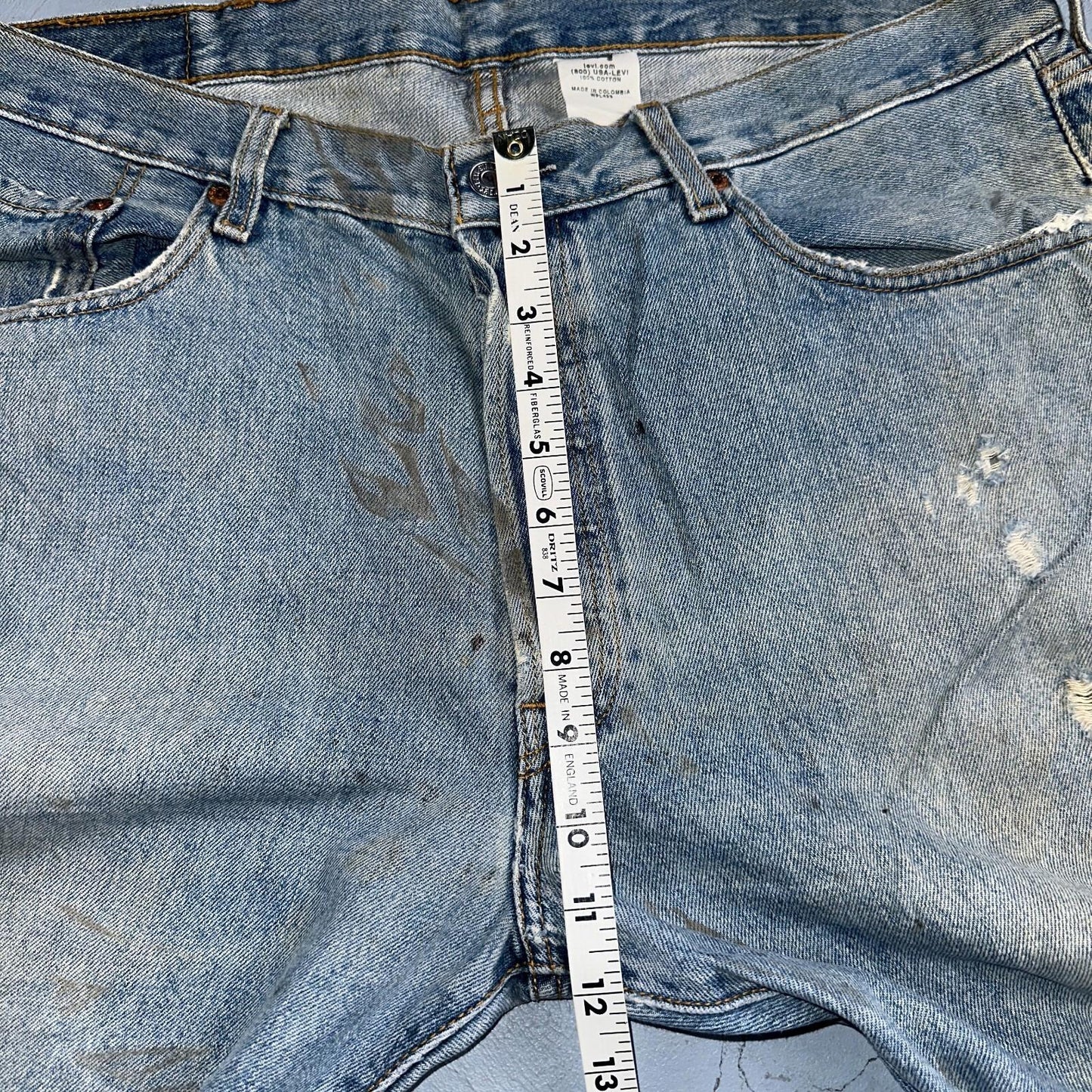 Levis 501 Vintage Y2K XX Straight Leg Jeans 90s Blue Light Wash 38x29 Act 36x27