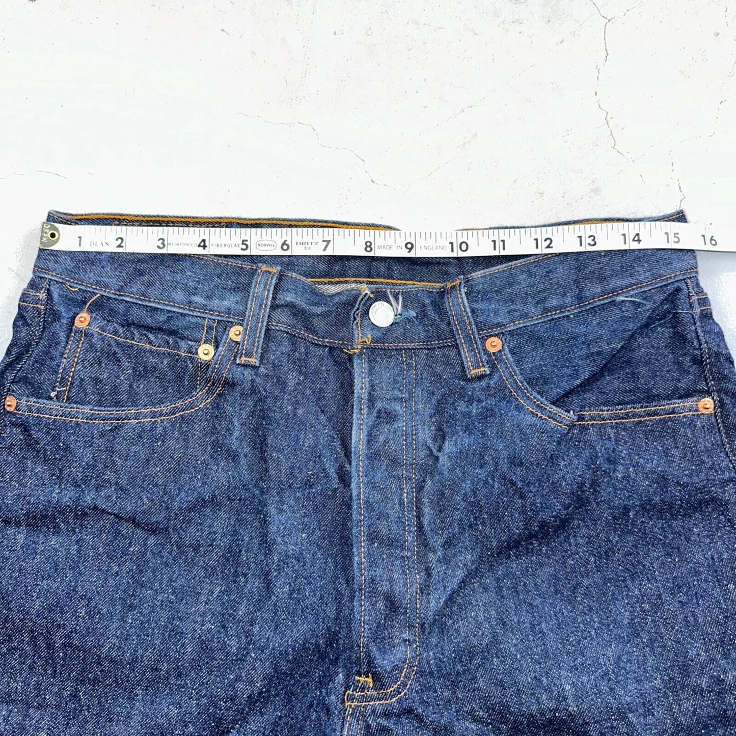 Levis 501 Vintage 90s USA XX Straight Leg Jeans Blue Dark Wash 34x32 Act 31x29