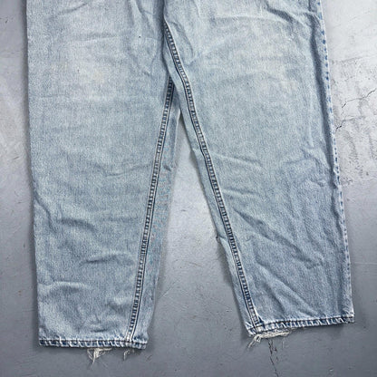 Levis 570 Jeans Mens 40x32 Blue Baggy Wide Loose Denim Pants Tapered 39x30