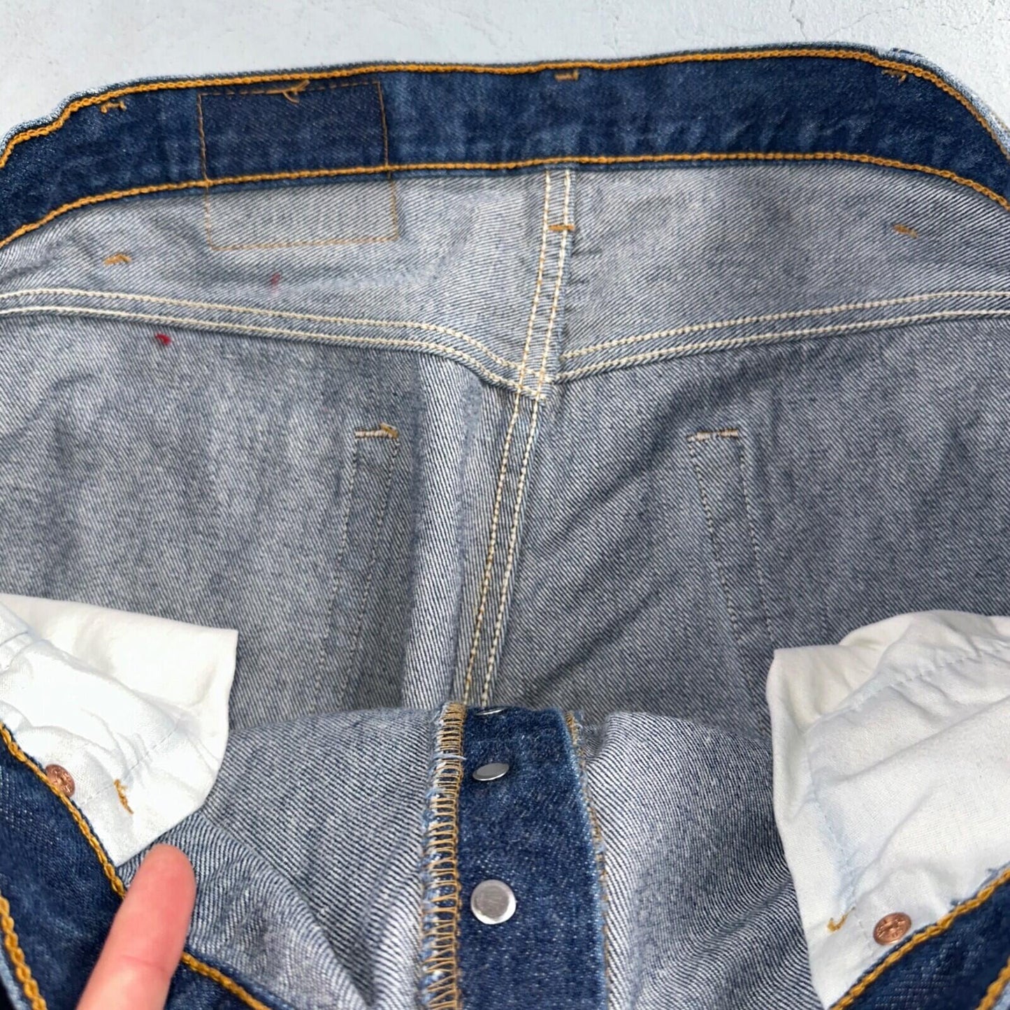 Levis 501 Vintage 90s USA XX Straight Leg Jeans Blue Dark Wash 44x34 Act 41x31