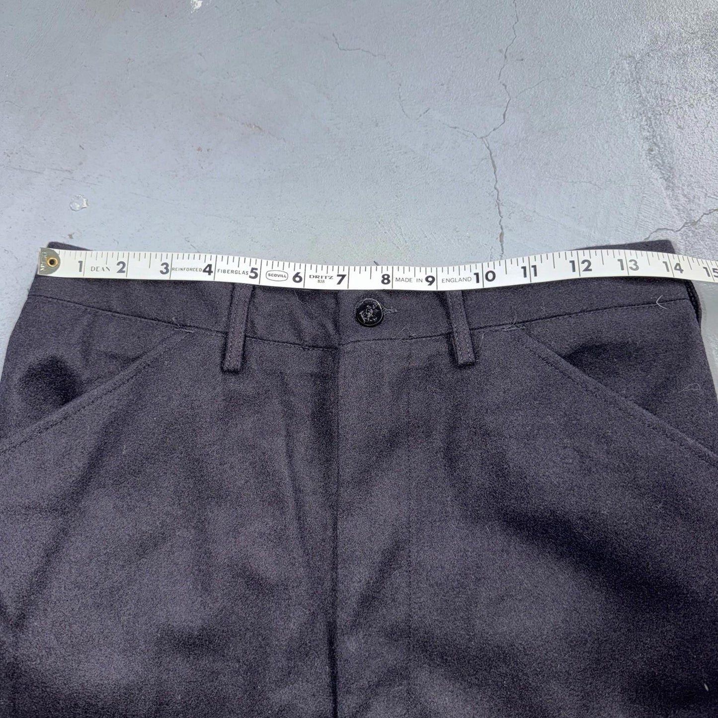 VTG 40s WWII US Naval Clothing Factory Wool Sailor Pants Navy 30L Bell Bottoms