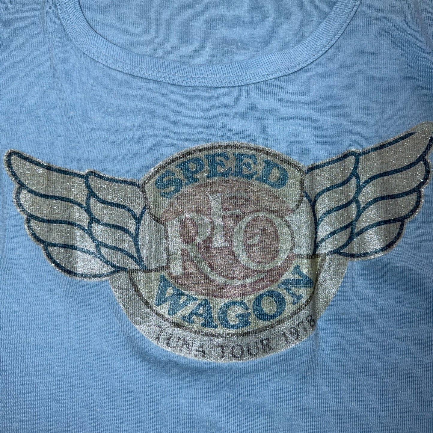 VTG 70s REO Speed Wagon 1978 Tuna Tour Rock Music T Shirt Concert Baby Tee Band