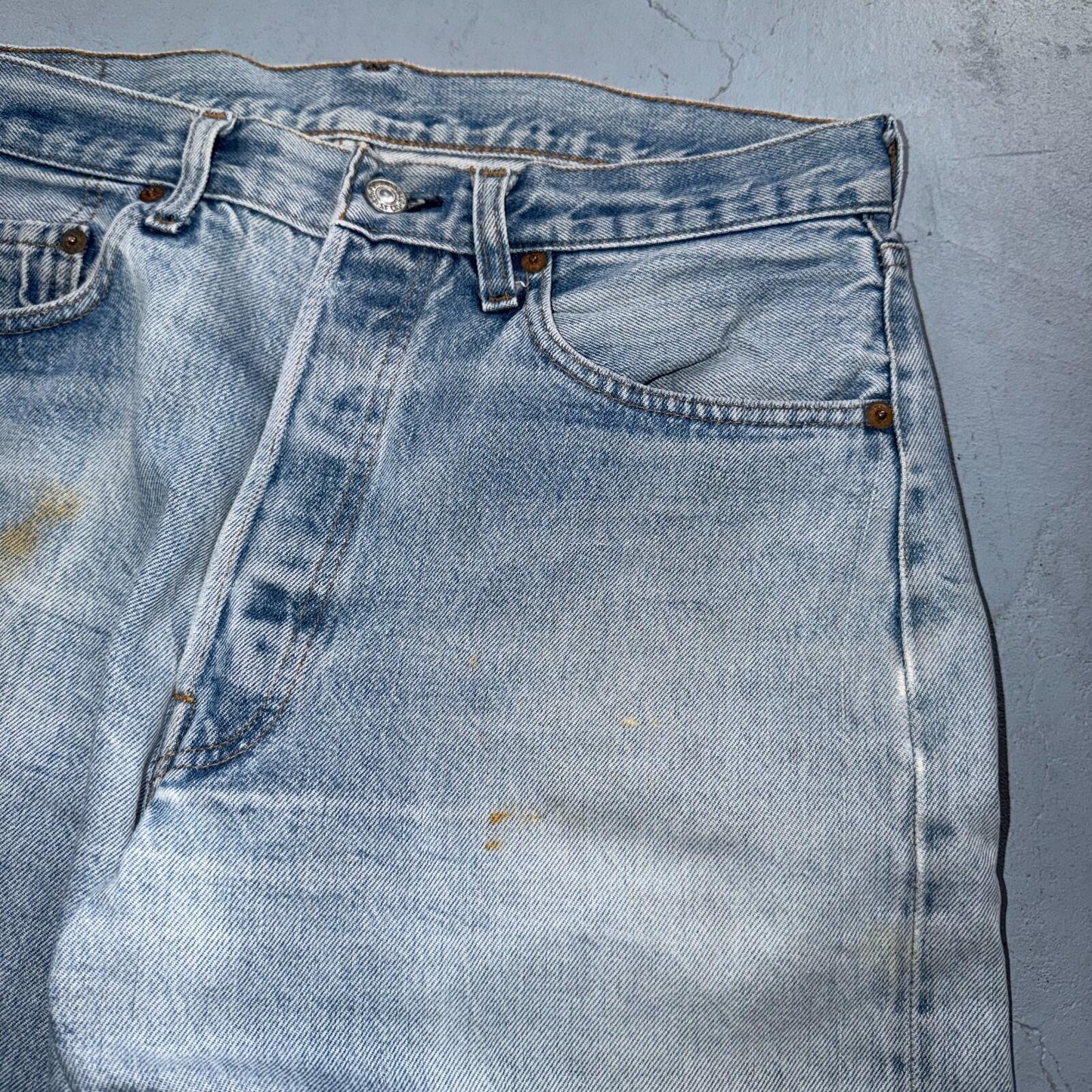 Levis 501 Vintage 80s Redline Selvedge USA XX Jeans Light Wash 34x32 Act 32x29