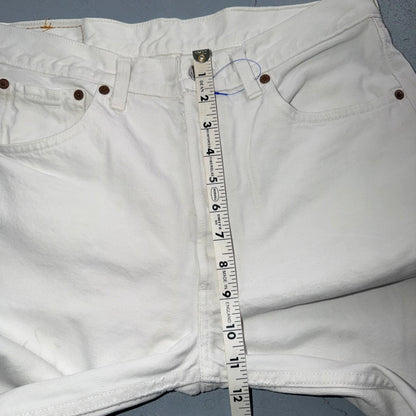 Levis 501 Vintage 90s USA XX Straight Leg Jeans White Light Wash 33x32 Act 31x31