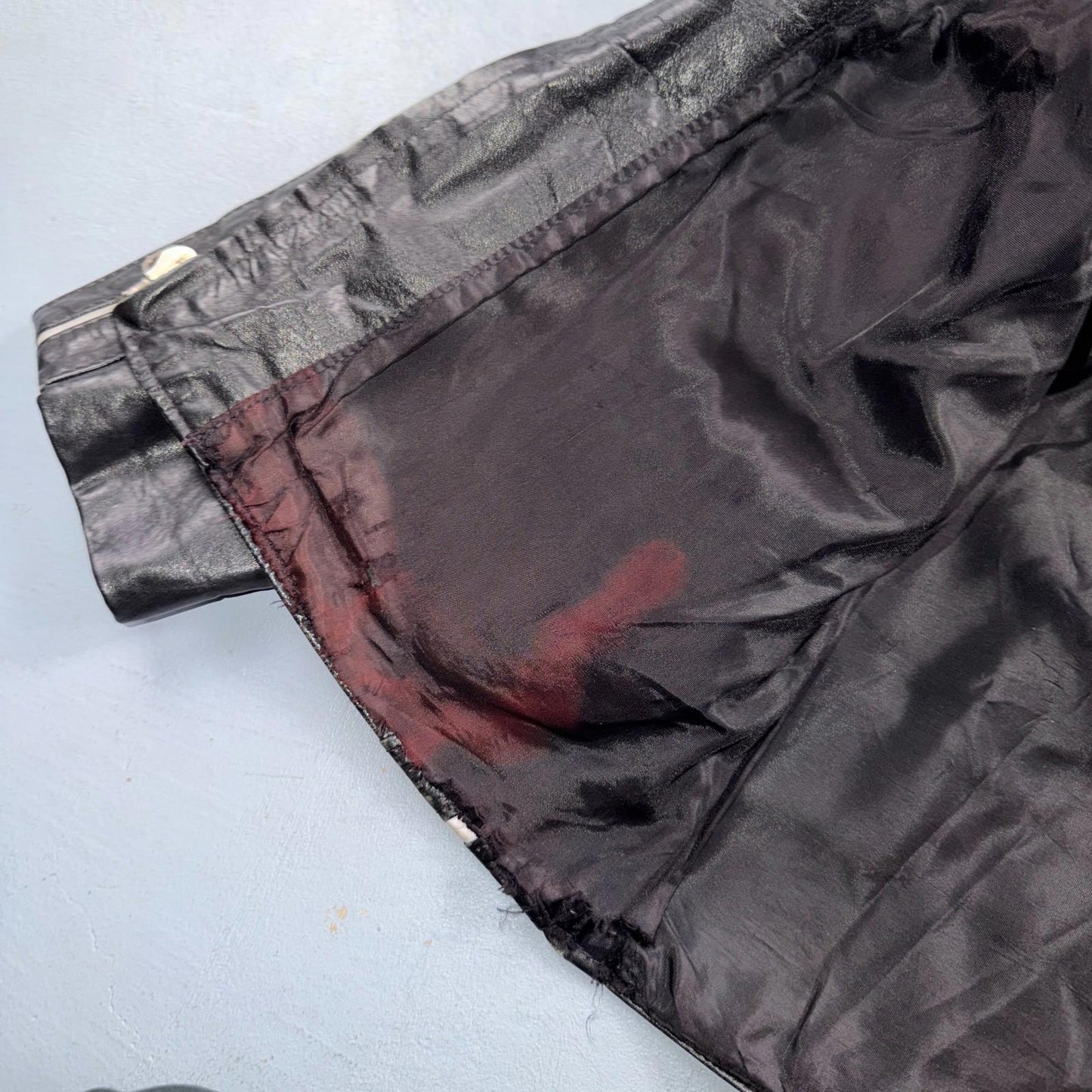 Genuine Leather Jacket Black Mens Size M 100% 1980s 80s Ideal Zipper BucO Racer