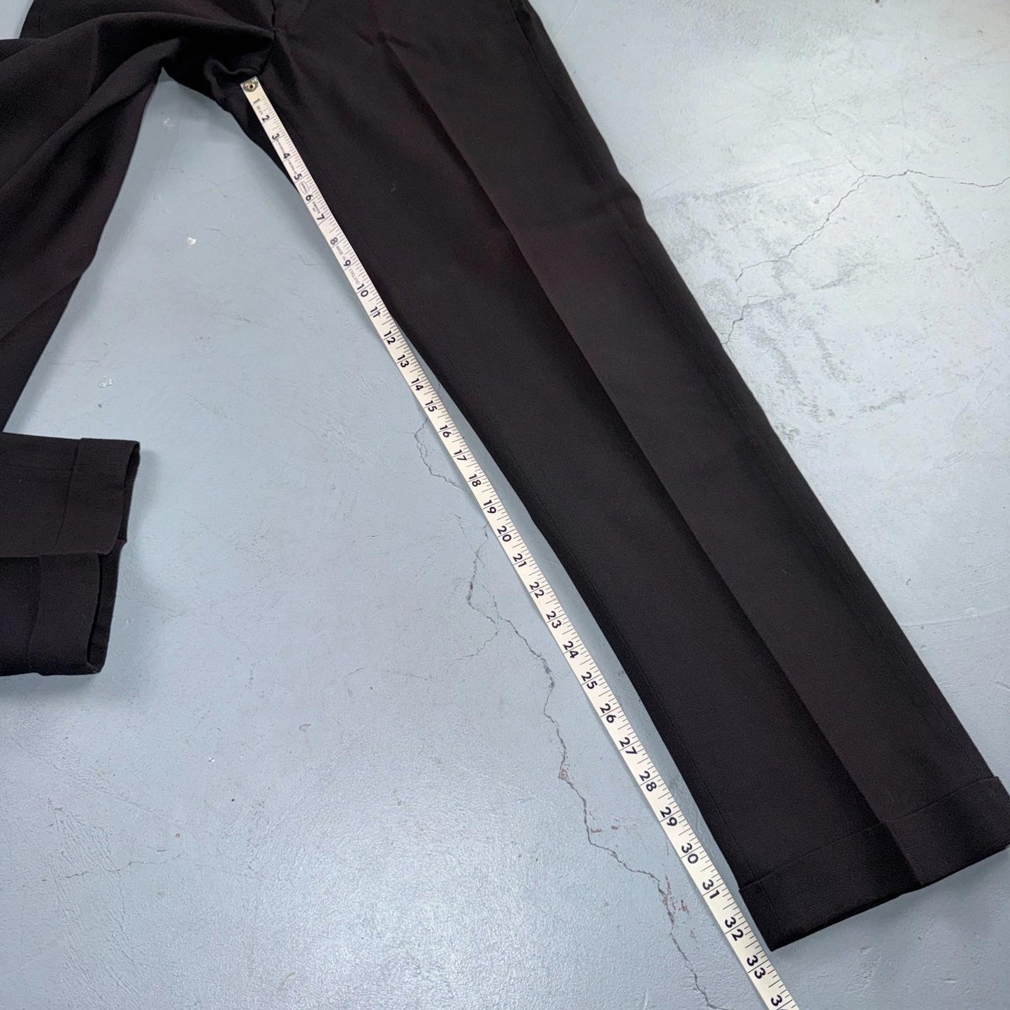 VTG 60s Penneys Towncraft Twill Pants 32x33 Black 1960s Rockabilly Penn Prest