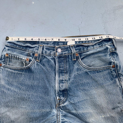 Levis 501 Vintage Y2K 90s XX Straight Leg Jeans Blue Light Wash 34x34 Act 31x30