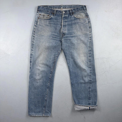 Levis 501 Vintage 80s Redline Selvedge USA XX Jeans Light Wash 38x40 Act 36x29