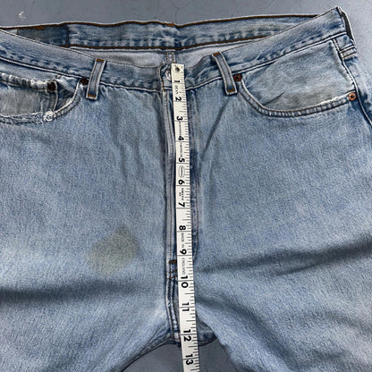 Levis 501 Vintage 90s USA XX Straight Leg Jeans Blue Light Wash 38x32 Act 37x31