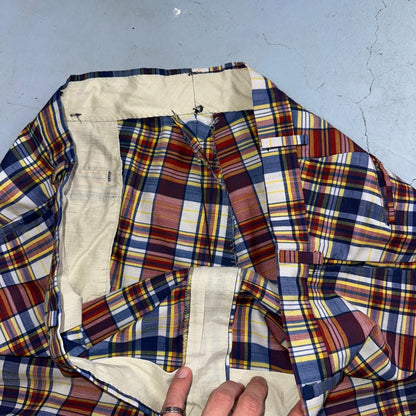 Sears Vintage 70s The Men’s Store Perma-Prest Striped Shorts Plaid Talon Zipper