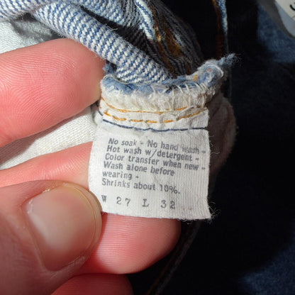 Levis 501 Vintage 80s Redline Selvedge USA XX Jeans Dark Wash 27x32 Act 24x28