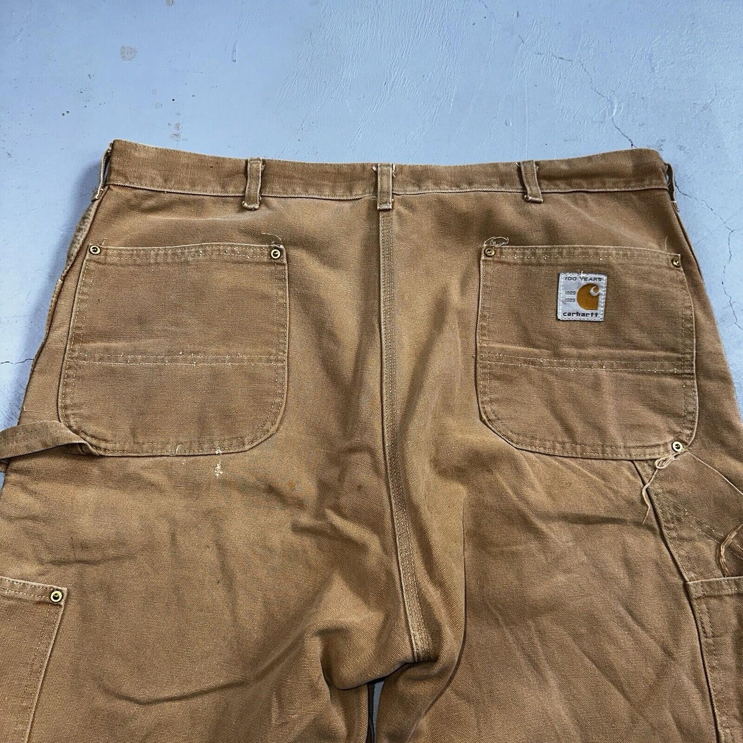 Carhartt 1989 VTG Double Knee Carpenter 80s Pants USA B01 Brown 42x32 Act 40x30