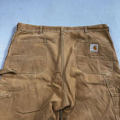Carhartt 1989 VTG Double Knee Carpenter 80s Pants USA B01 Brown 42x32 Act 40x30