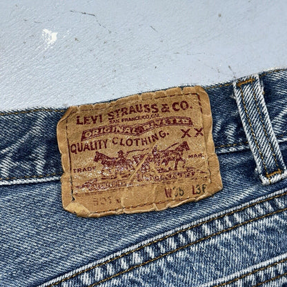 Levis 501 Vintage 90s USA 80s XX Straight Leg Jeans 35x36 Light Wash Act 32x31