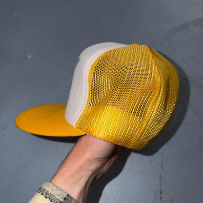 Pine Valley California VTG Hat Baseball Cap Snapback Trucker Yellow Trees 1980s