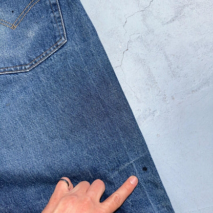 Levis 501 Vintage 80s USA XX Straight Leg Jeans Blue Light Wash 40x33 Act 38x29