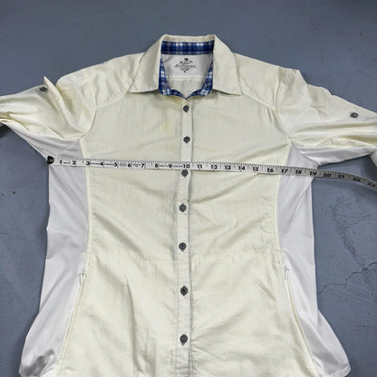 Kuhl Shirt Women's Nylon Button Up Long Sleeves Outdoor Hiking Shirt Size M