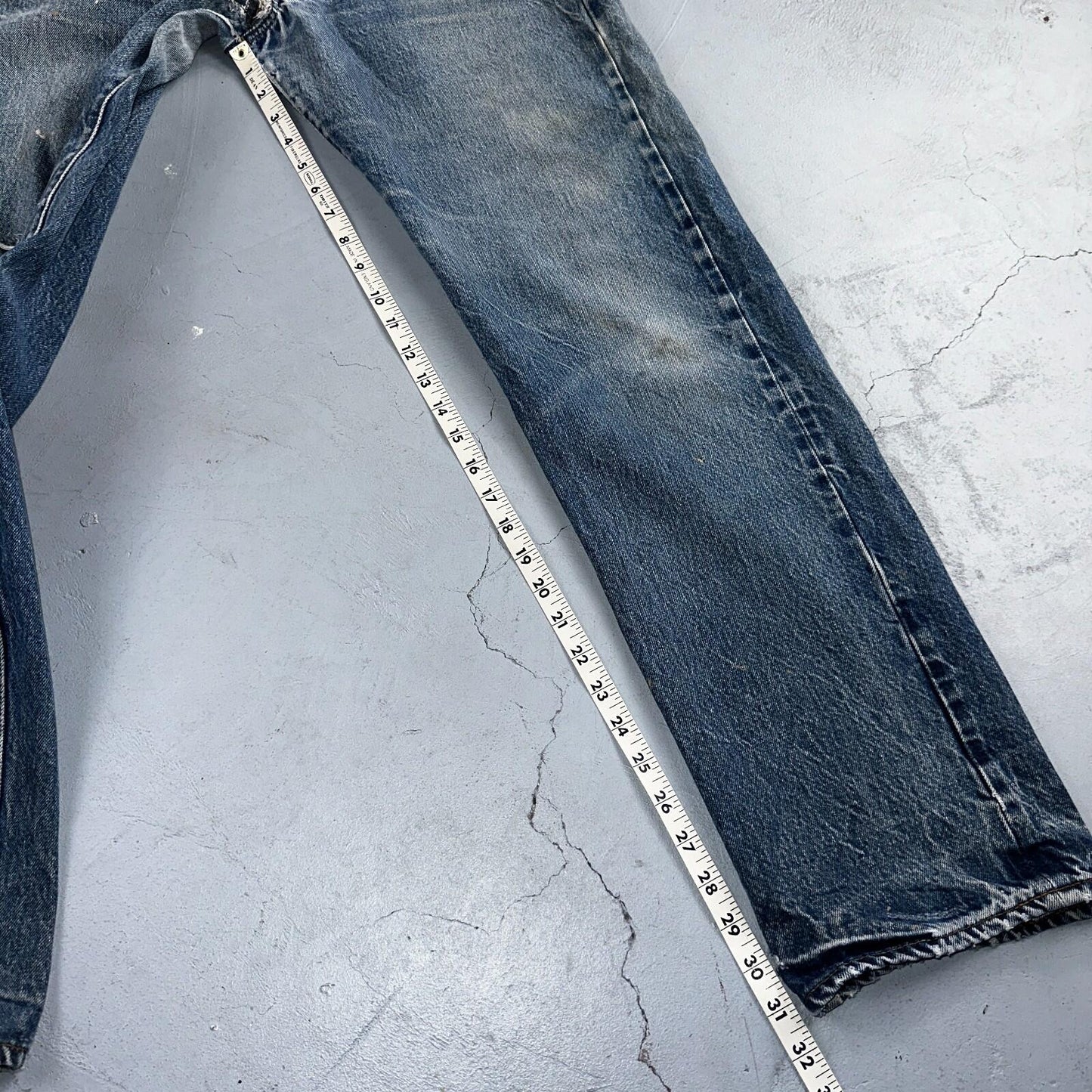 Levis 501 Vintage 80s Redline Selvedge USA XX Jeans Light Wash 35x36 Act 31x31