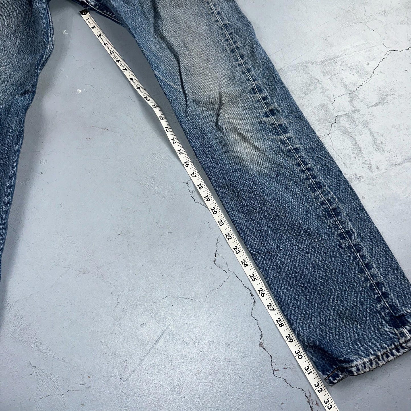 Levis 501 Vintage 90s Y2K XX Straight Leg Jeans Blue Med Wash 34x38 Act 31x32