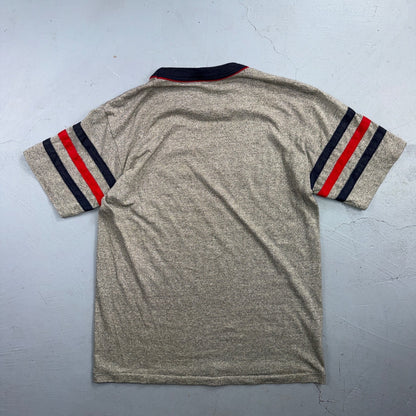 Vintage 80s Disney Casuals Marathon Mickey Mouse Ringer T Shirt Large Stripes