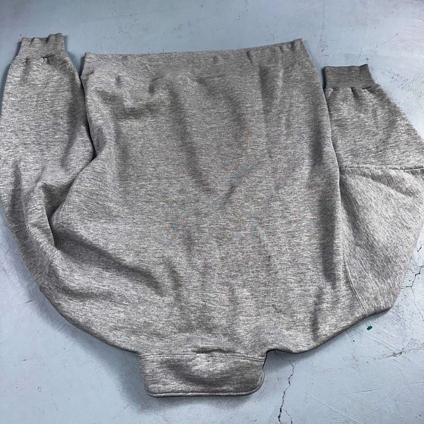 Russell Athletic USA L Sweatshirt 90s VTG Crewneck Gray Basic Blank Quarter Zip