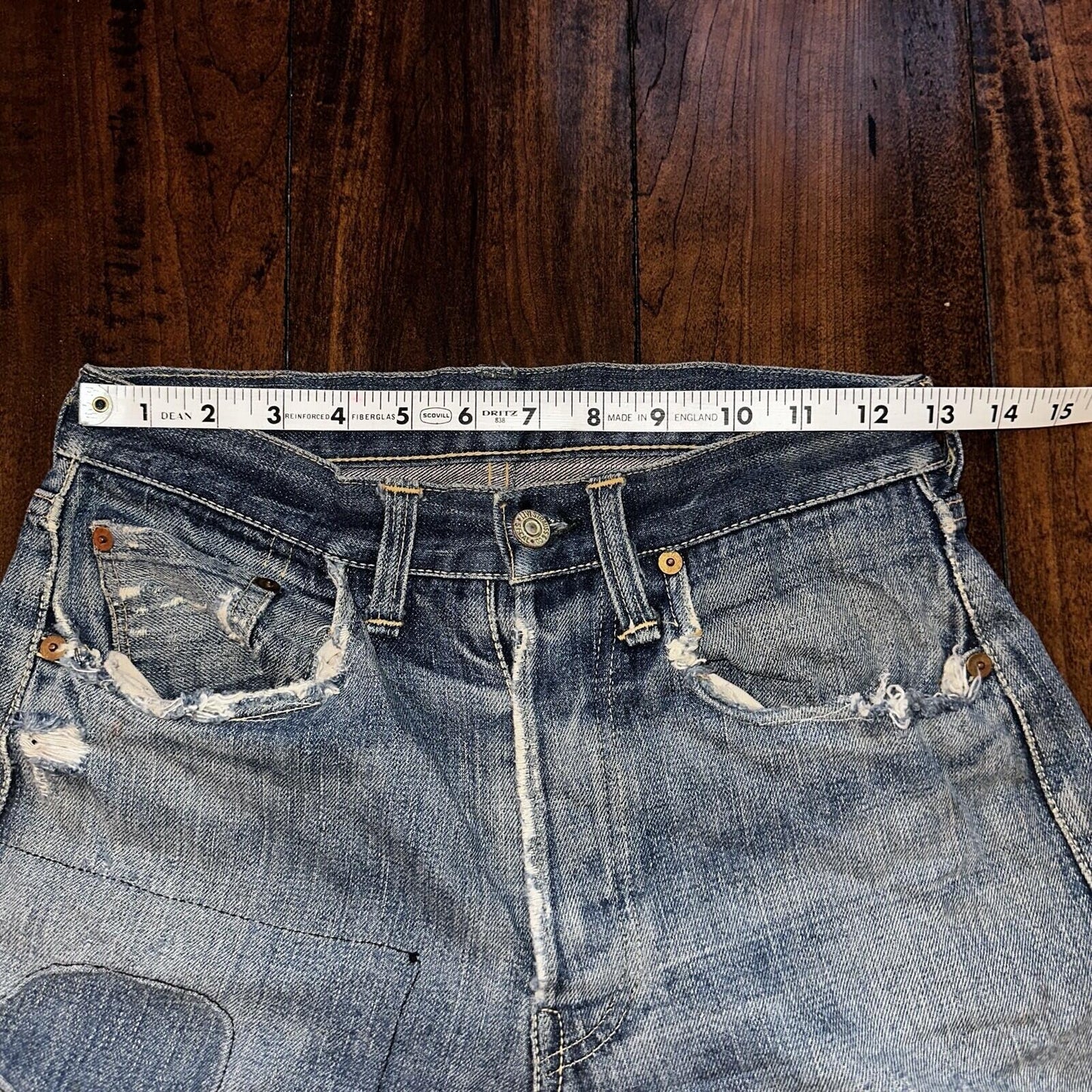 Levis 501 XX Big E True VTG 40s 50s Redline Selvedge Denim Jeans 1940s 25x26